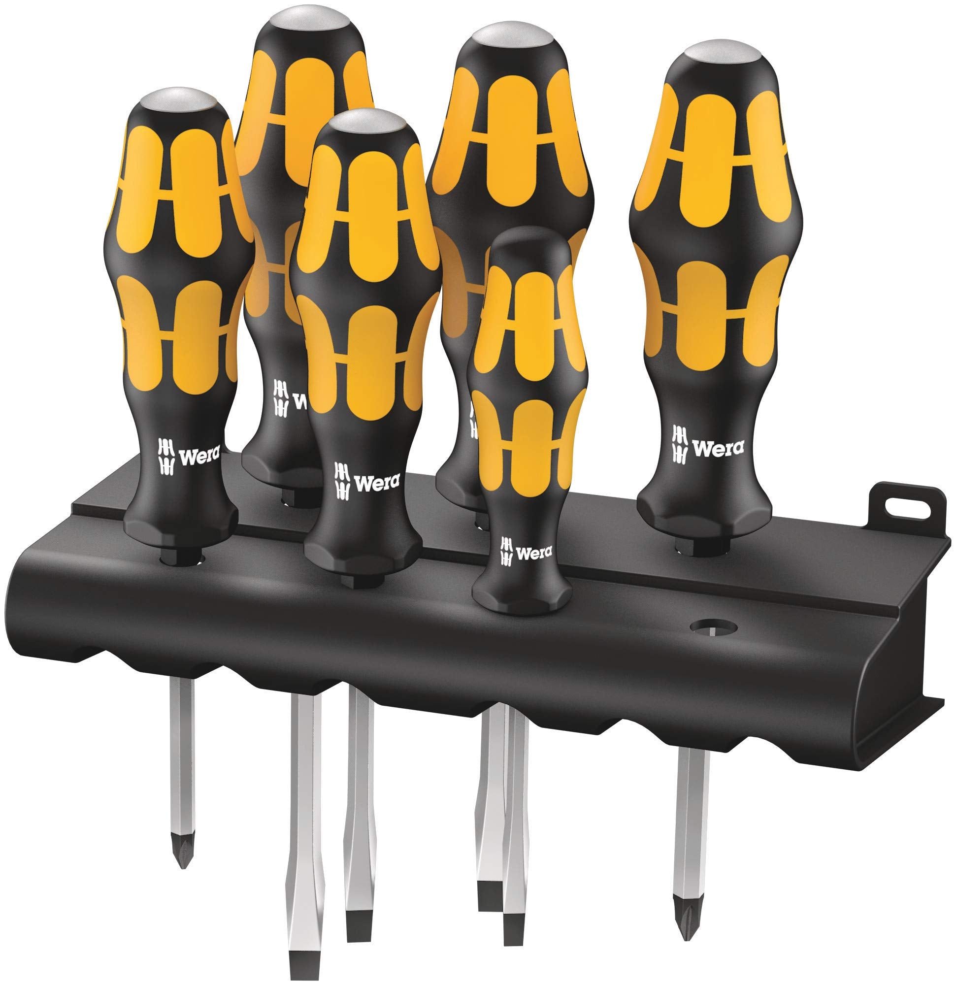 Wera 932/6 rack set full view shows organized toolkit for quick access