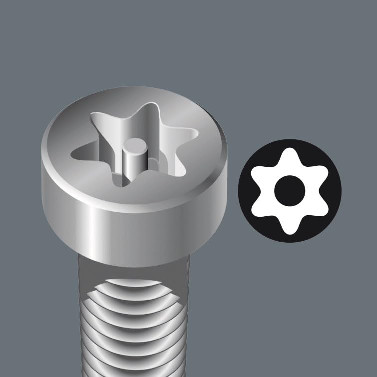 Wera tamper-proof TORX screws closeup with L-keys ready for fastener work.
