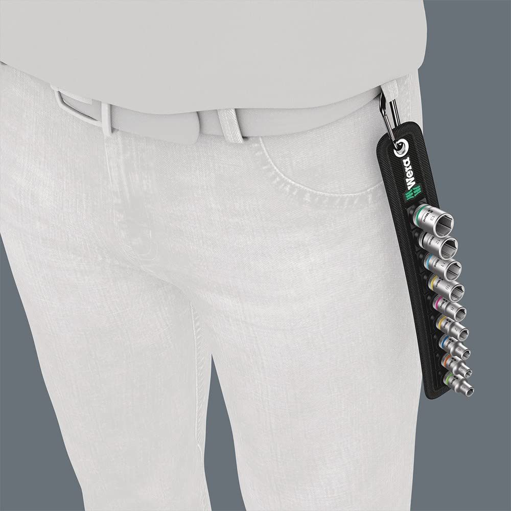 Wera Belt 4 socket set durable finish withstands daily use.