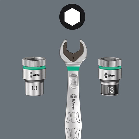 Wera Belt 4 socket set size range supports multiple fasteners.