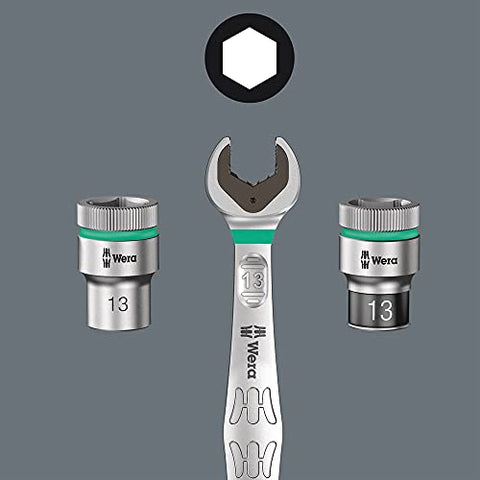 Wera Joker 8pc imperial combo wrenches being used for fastener tightening.