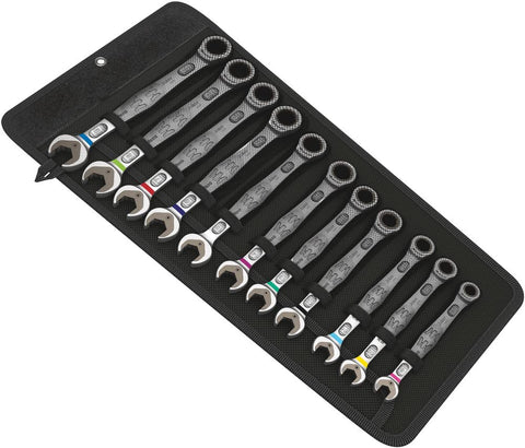 Wera Joker wrench with holding function secures fasteners during setup.