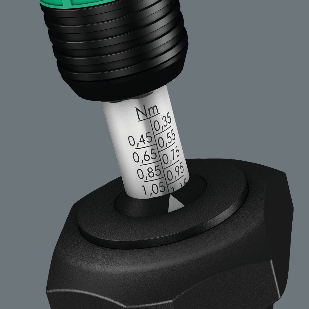 Easy, tool-free torque adjustment on the Wera Kraftform 7446.