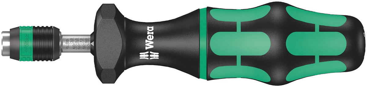 Wera Kraftform 7446 torque screwdriver with ergonomic handle for comfortable, extended use.