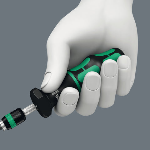 Torque scale on Wera Kraftform 7446 indicating adjustable range for precision.