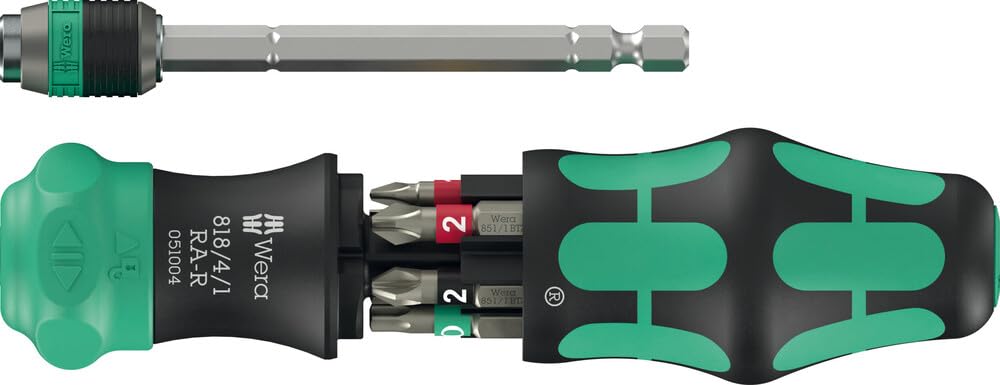 Wera KRAFTFORM KOMPAKT 20 RA-R front view showing compact design for tight spaces.