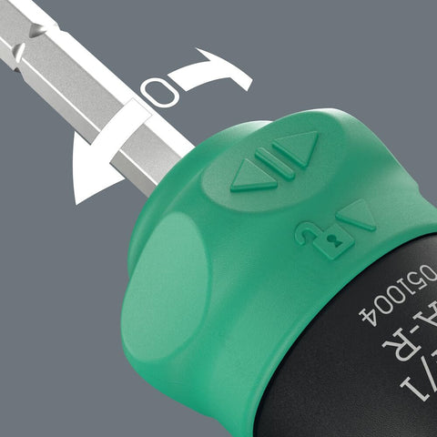 Wera KRAFTFORM KOMPAKT 26 RA-R ergonomic handle for comfortable extended use.