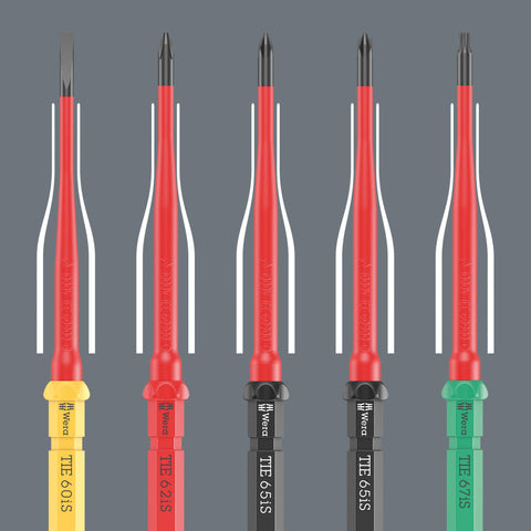 Close-up of varied tips demonstrates versatility for different screw types.
