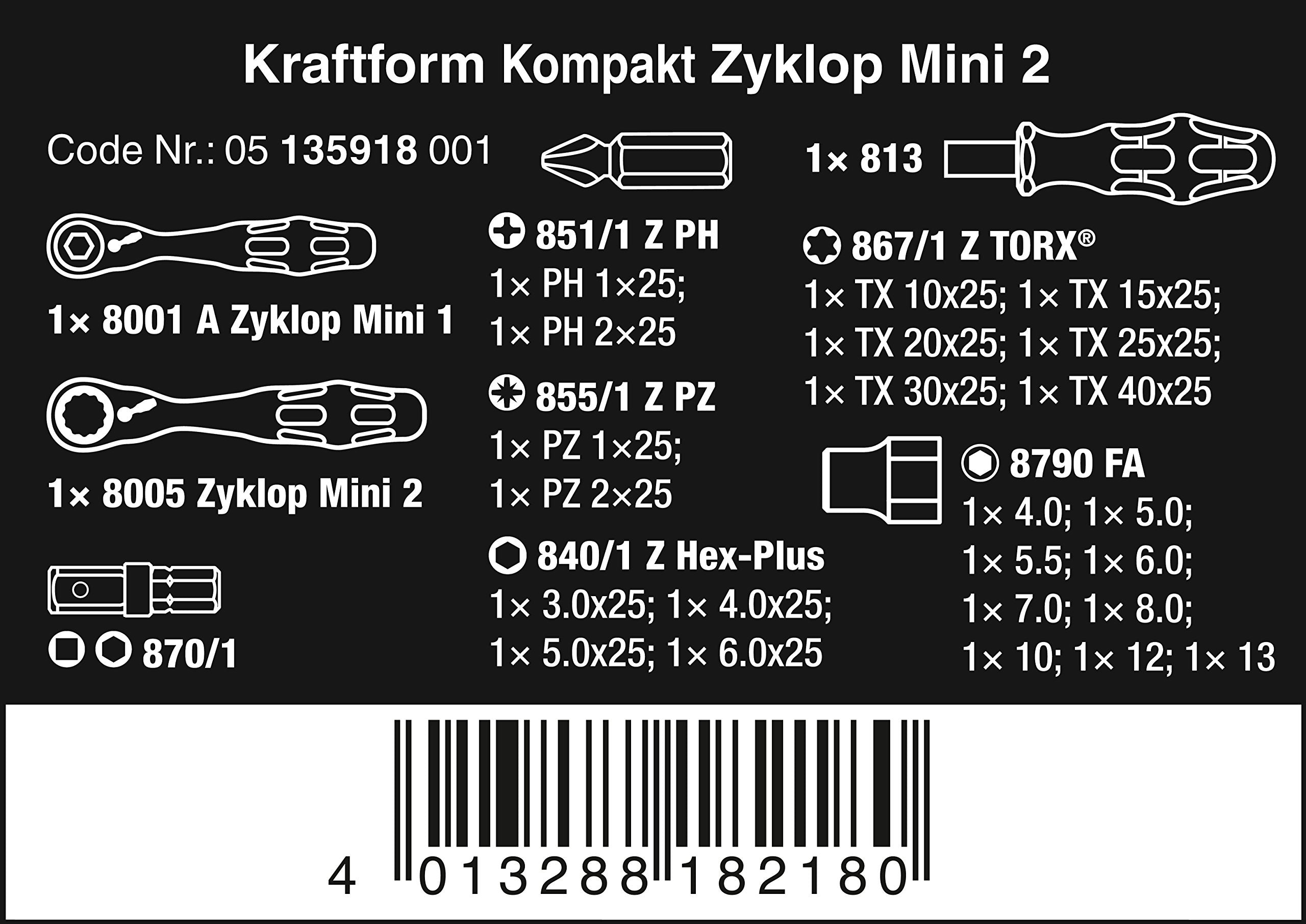 Wera Kraftform Kompakt Zyklop Mini handle close-up for precision grip