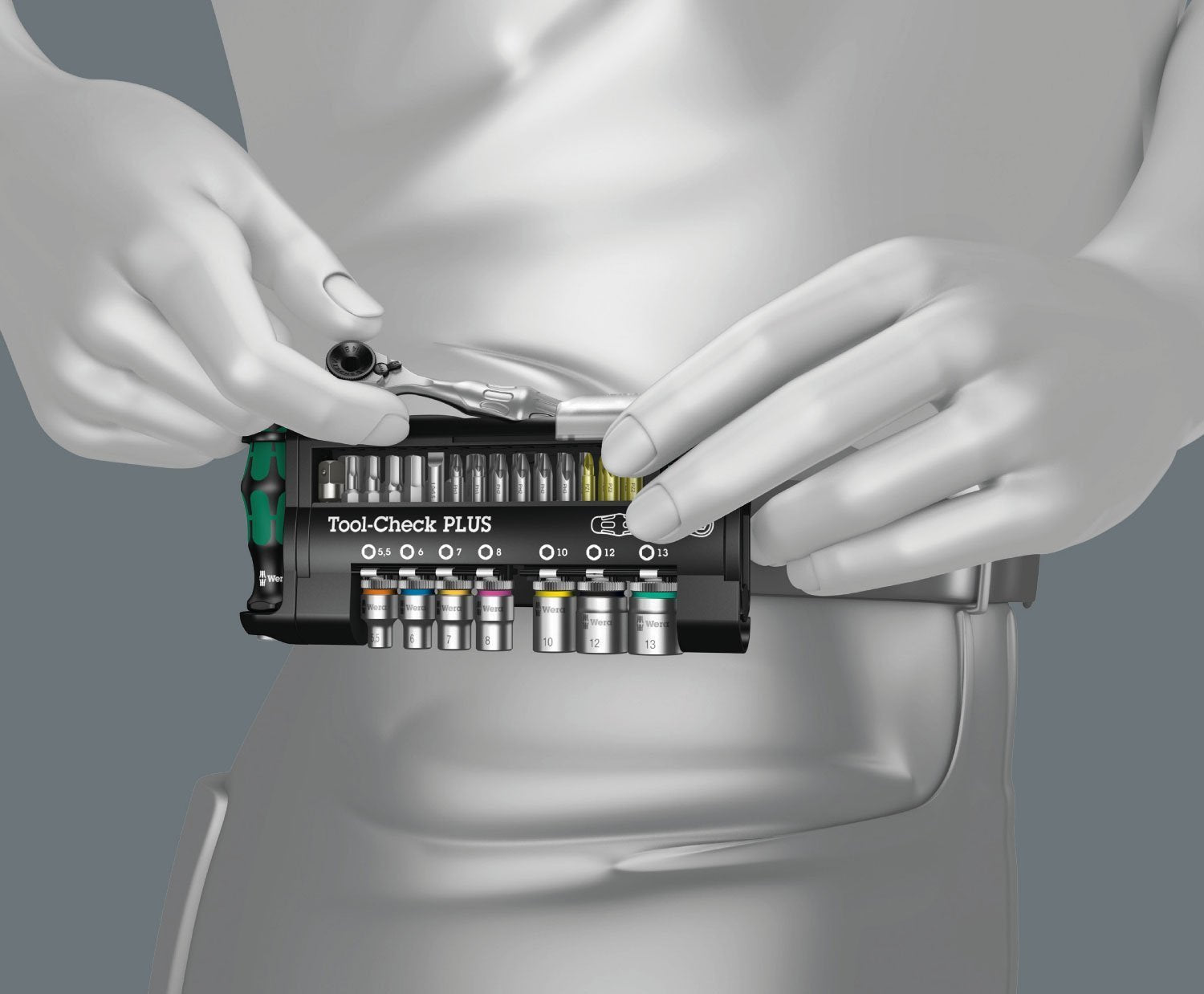 Wera Kraftform Plus handle provides ergonomic grip for comfortable, precise work.