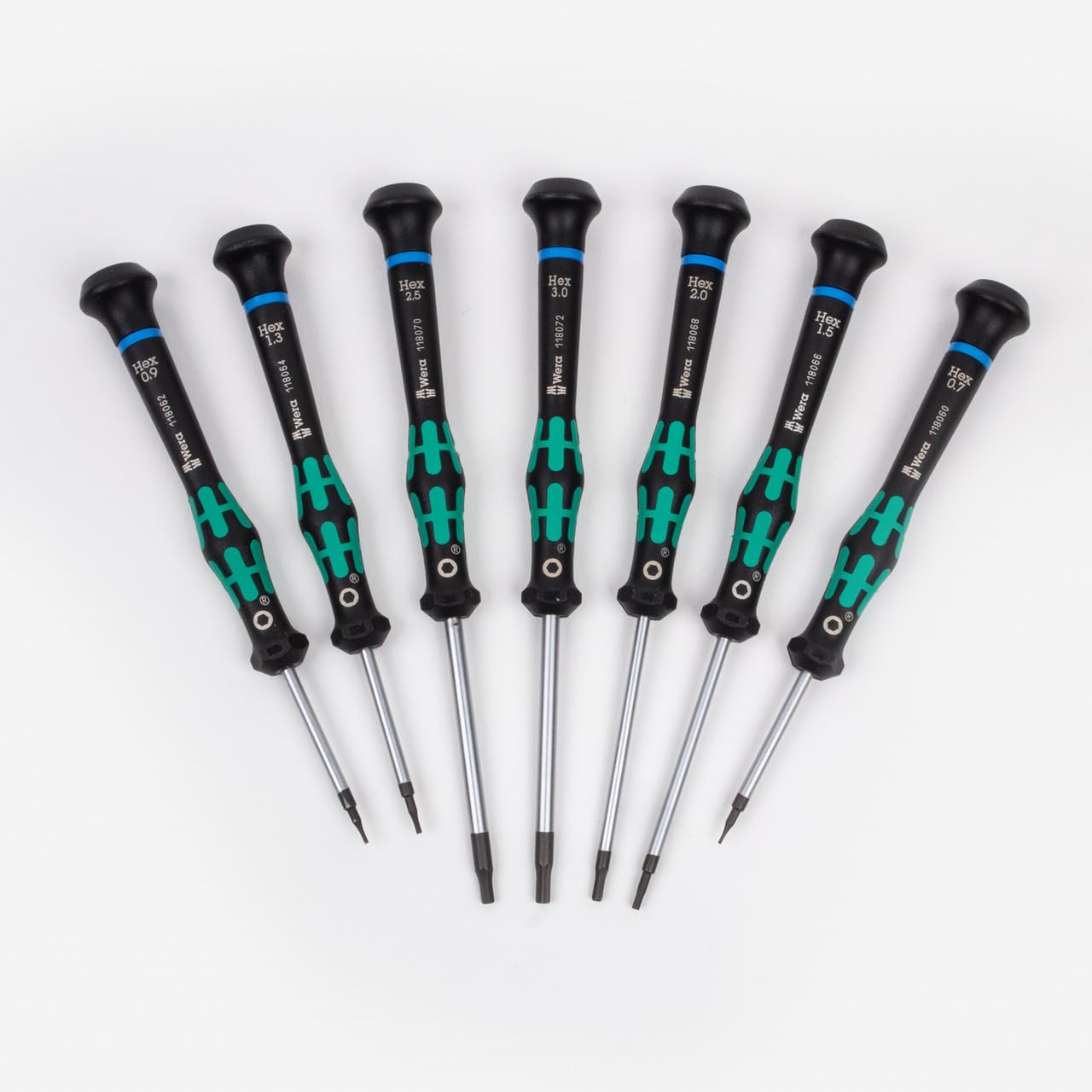 Wera micro screwdriver set 7pc hex metric for precise electronics work.