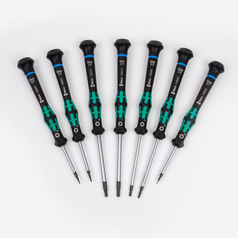 Wera micro screwdriver set 7pc hex metric for precise electronics work.