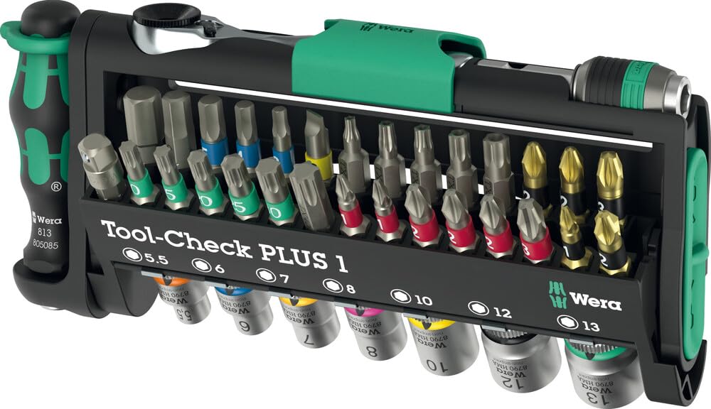 Wera TOOL-CHECK PLUS 1 compact case for portable tool organization on site.