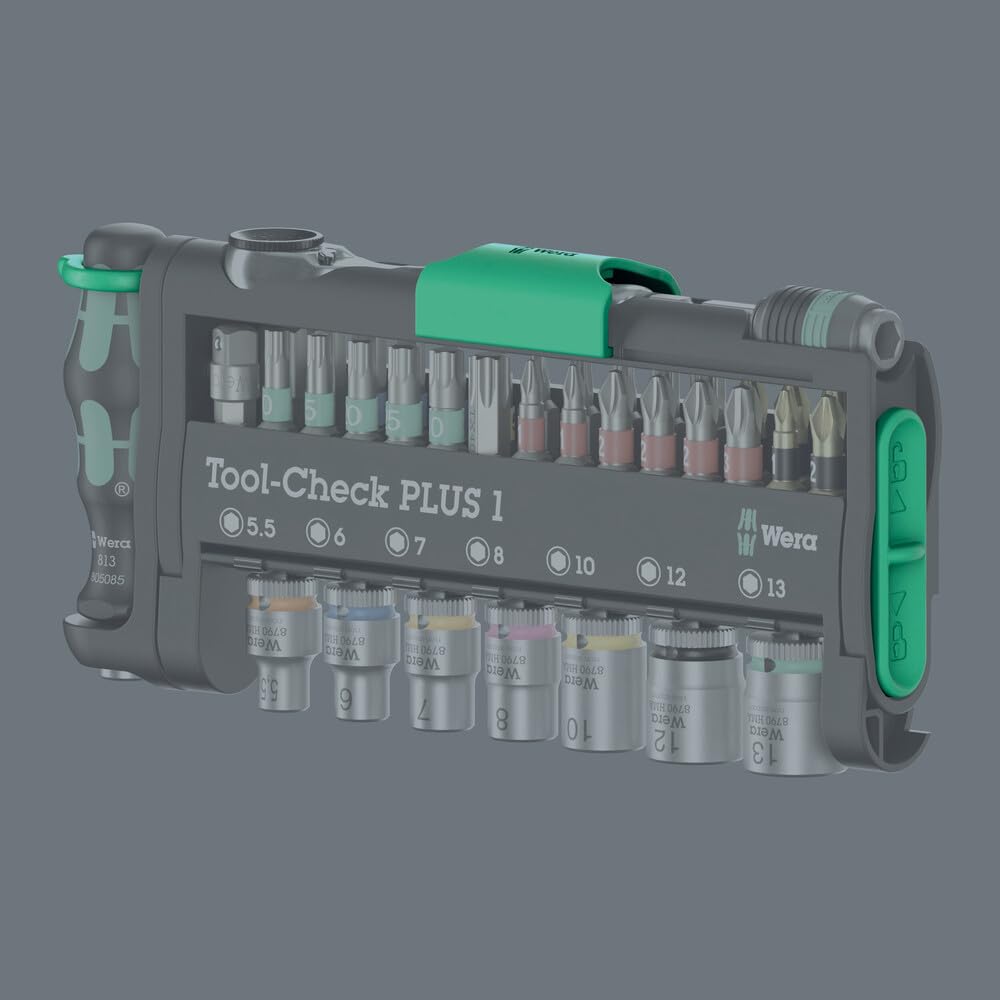 Wera TOOL-CHECK PLUS Imperial 1 tools arranged for quick access.
