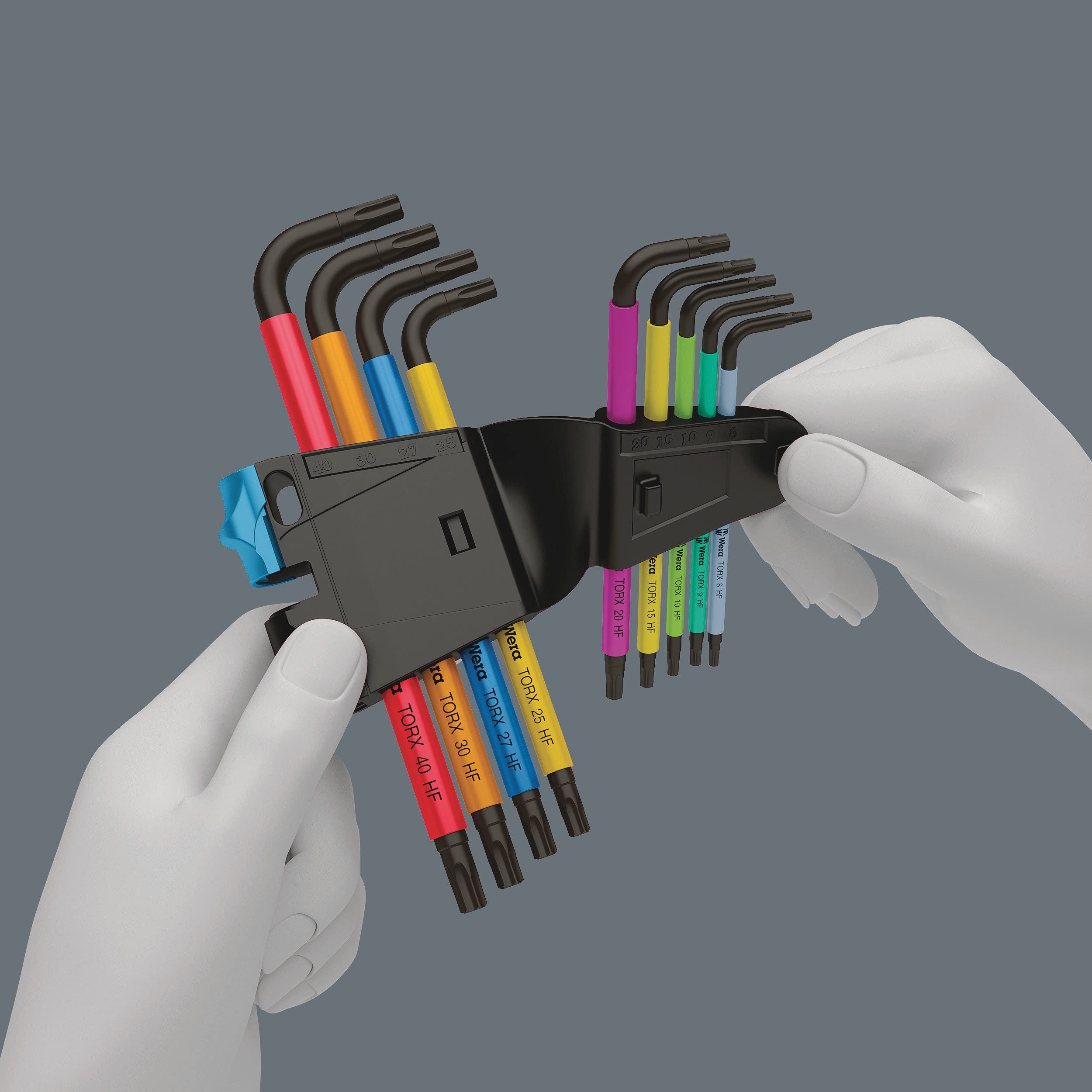 Wera Torx L-Key set 967 SL9 compact storage ready.