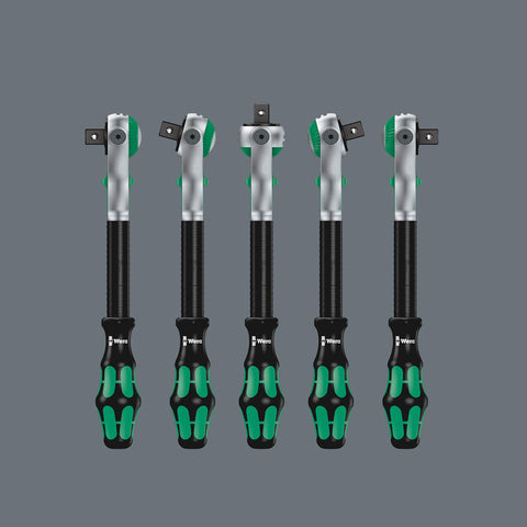 Wobble extension enables flexible access to hard-to-reach bolts.
