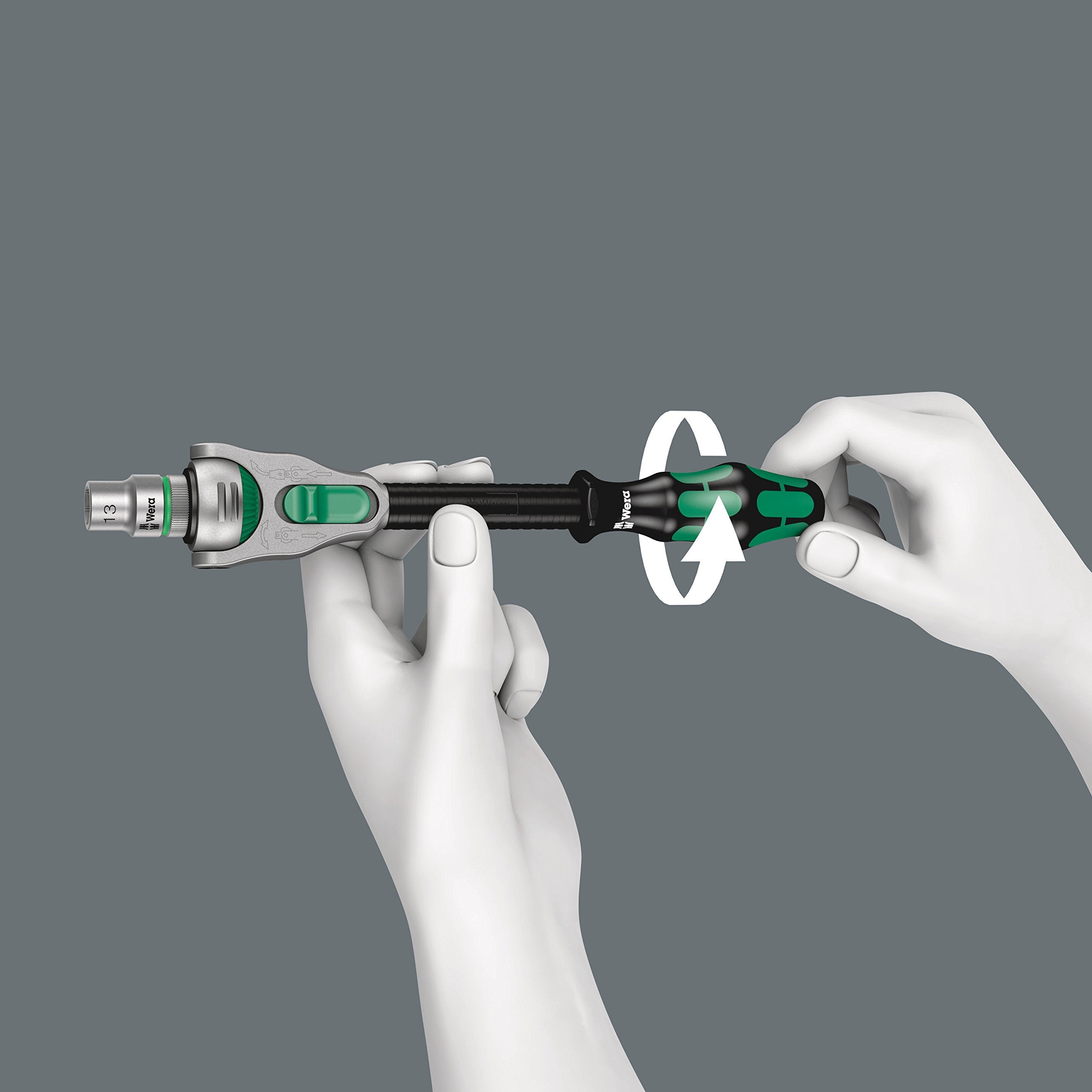 Wera Zyklop adapter with quick-release chuck speeds bit changes.