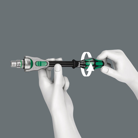 Wera Zyklop adapter with quick-release chuck speeds bit changes.