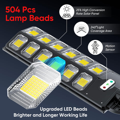 WERCHTAY 6000 mAh battery powers extended nighttime illumination.