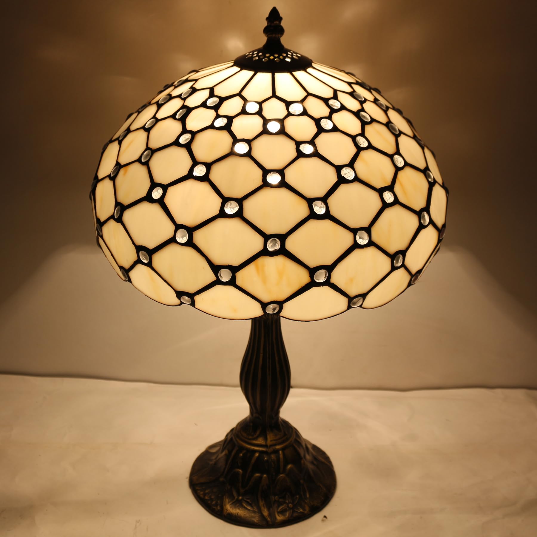 WERFACTORY LED bulb included provides instant warm glow for reading.