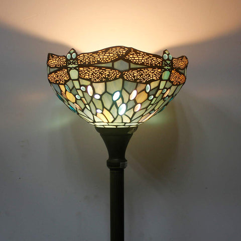 WERFACTORY Tiffany floor lamp 71-inch height suits tall-ceiling spaces.