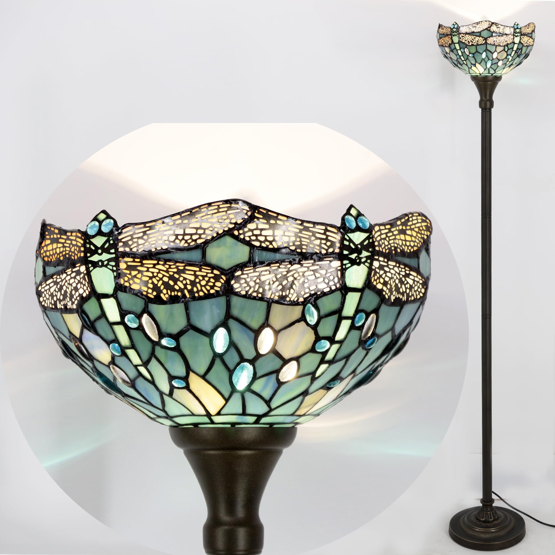 WERFACTORY Tiffany floor lamp care wipe mineral oil with soft cloth.