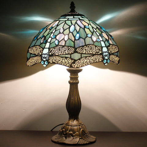 WERFACTORY Tiffany lamp dragonfly motif details add decorative charm
