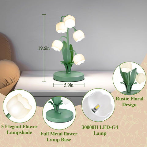 WERFOP Lily Lamp with 3-color modes ideal for cozy study or living room.