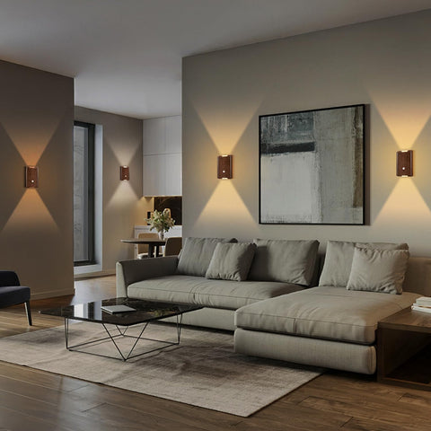 Two-pack wall sconces from WERFOP simplify setup and consistent styling.