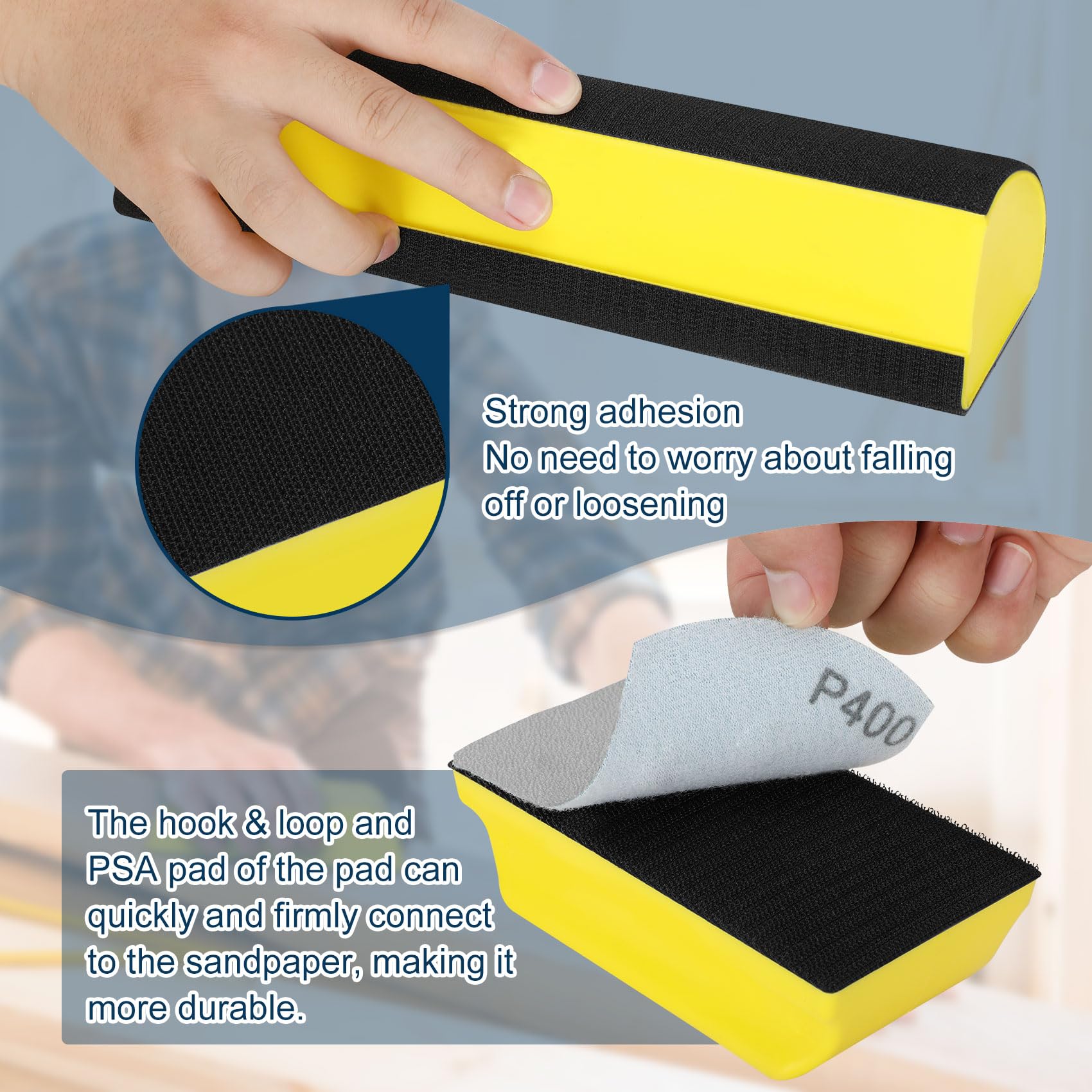 Werhoo sanding block auto body round corner focus ergonomic grip for edge work