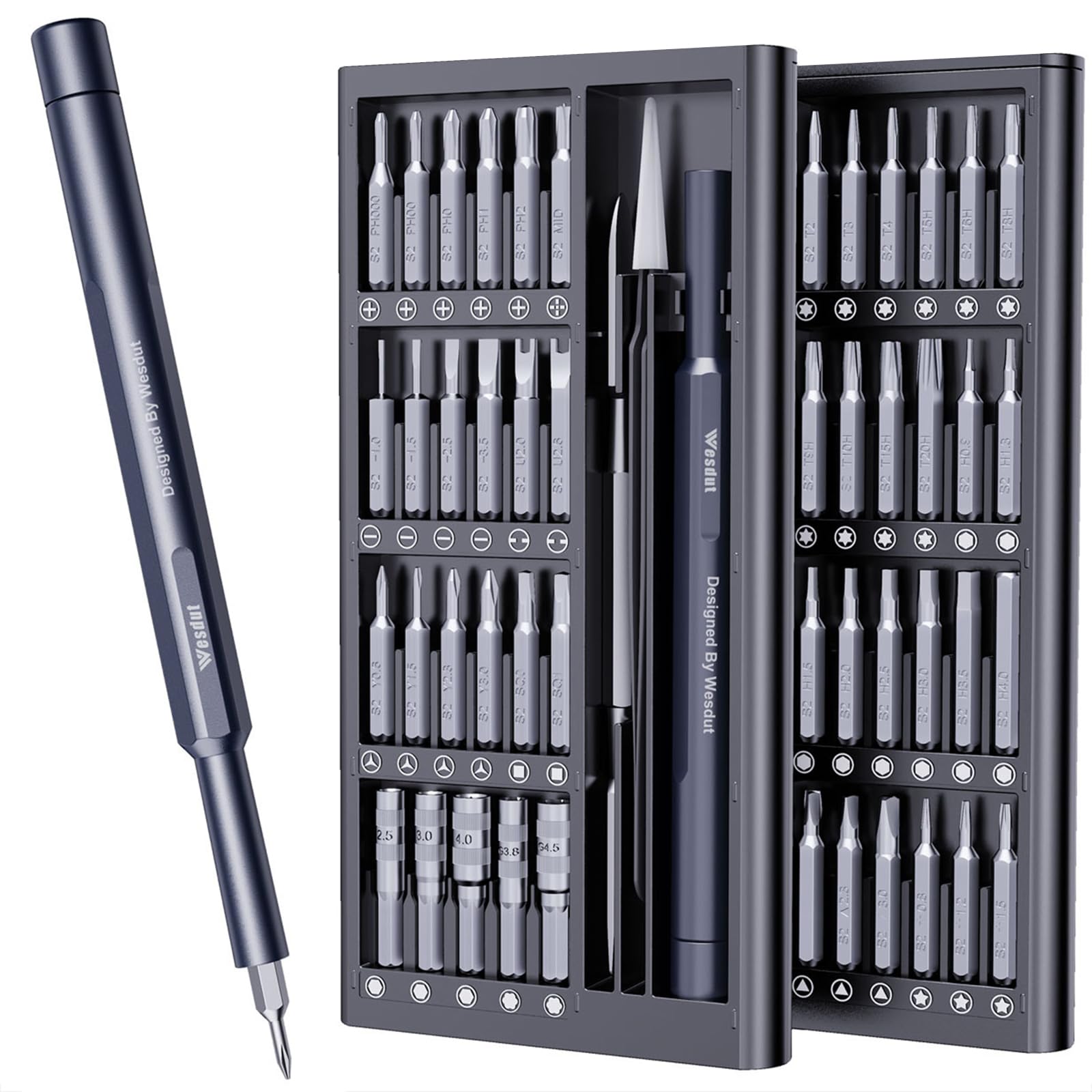 Wesdut 50-in-1 case-view showing portable, organized repair kit.