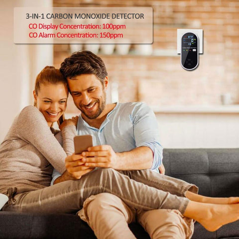 WESHLGD compact-design CO detector fits neatly in any room for clutter-free safety.