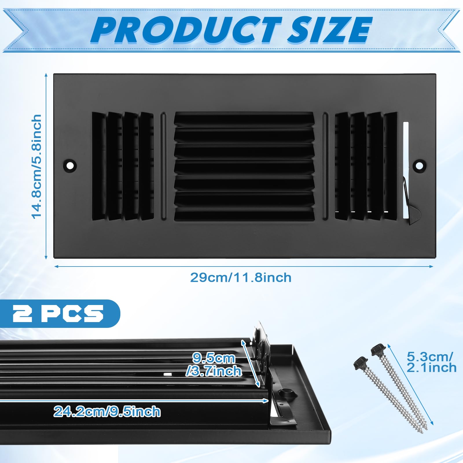 Wesiti vent cover being installed in black for easy replacement
