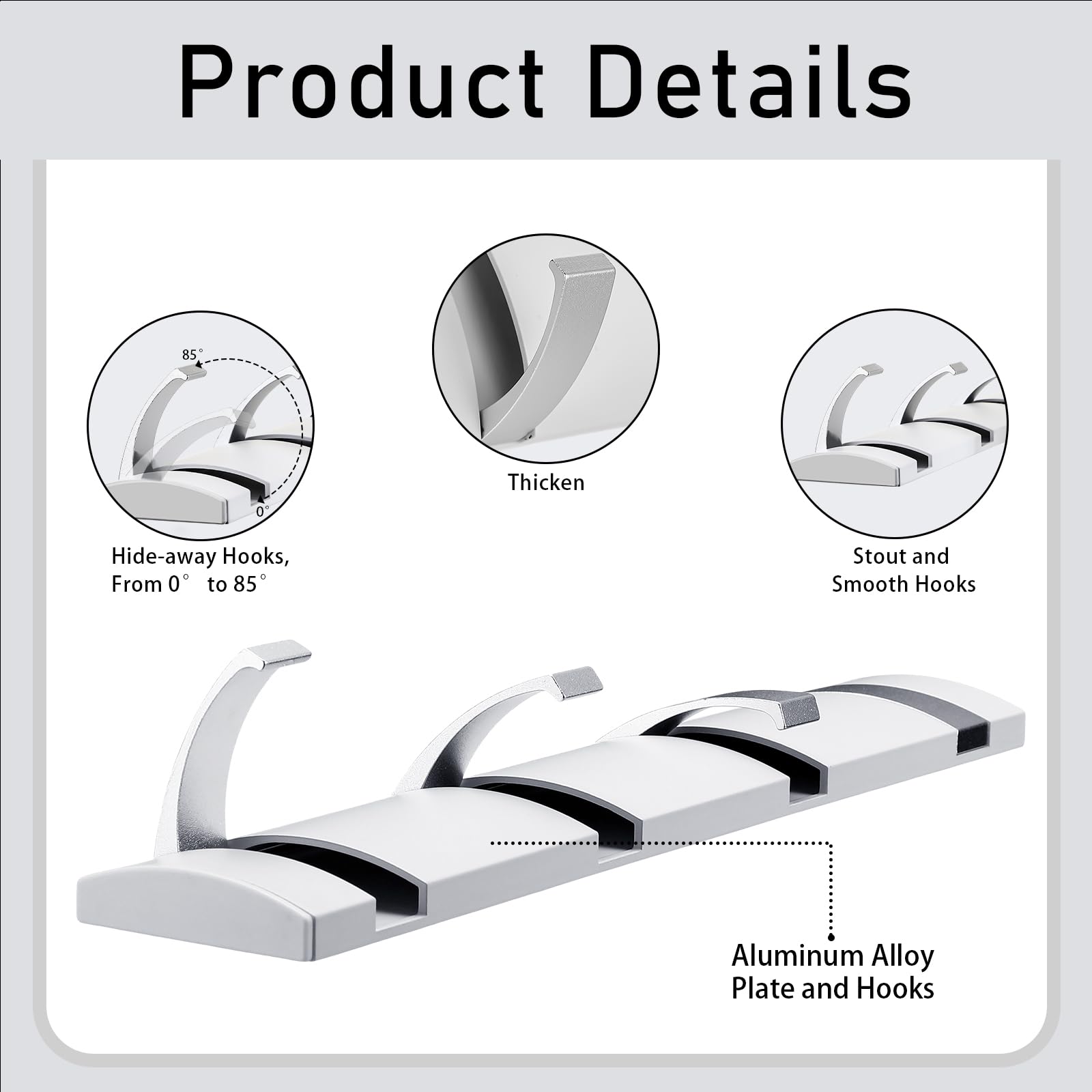 Wesiti 2-pack coat rack: sleek modern design fits living room decor.