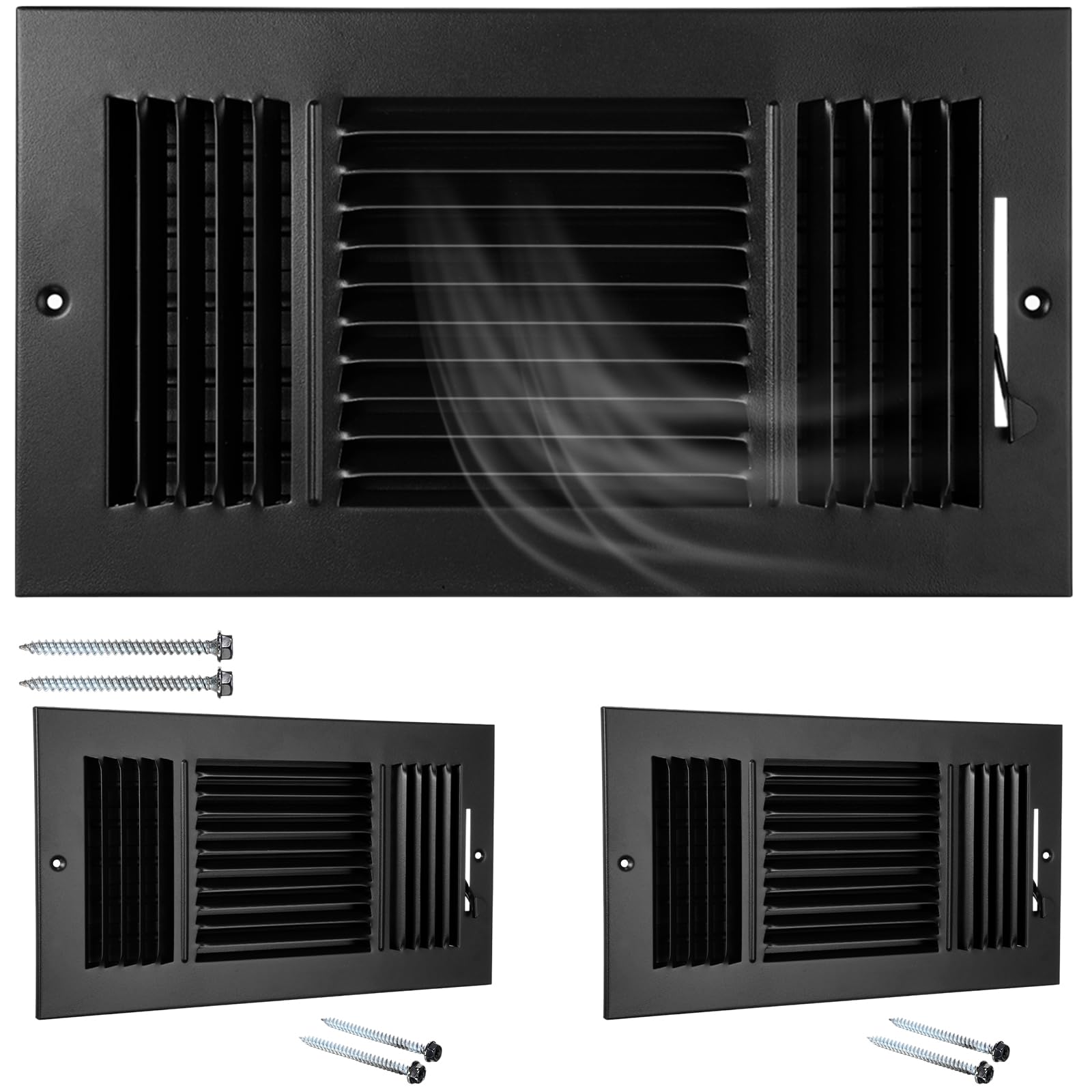 Wesiti vent cover 12x6 black ceiling for improved airflow and style