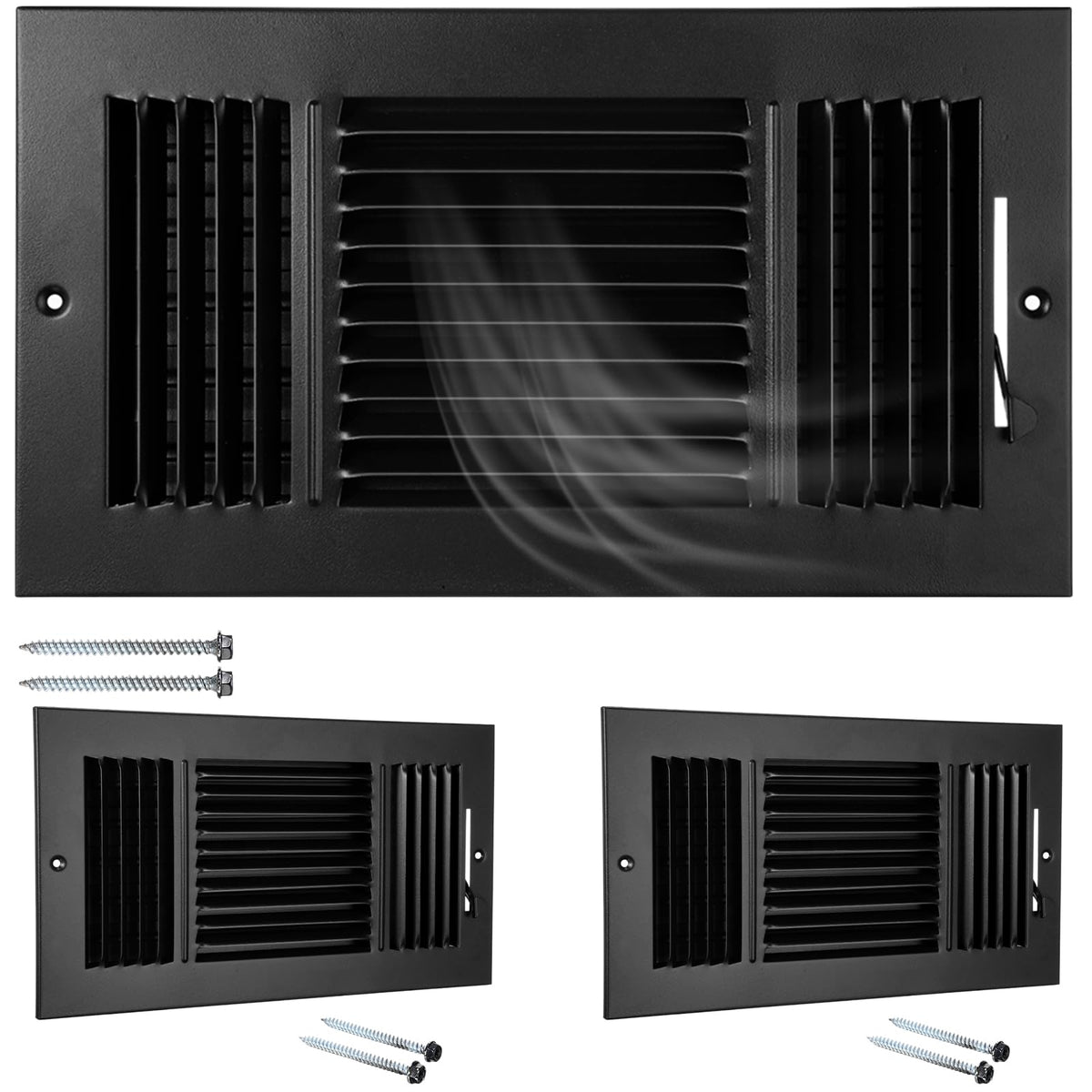 Wesiti vent cover 12x6 black ceiling for improved airflow and style