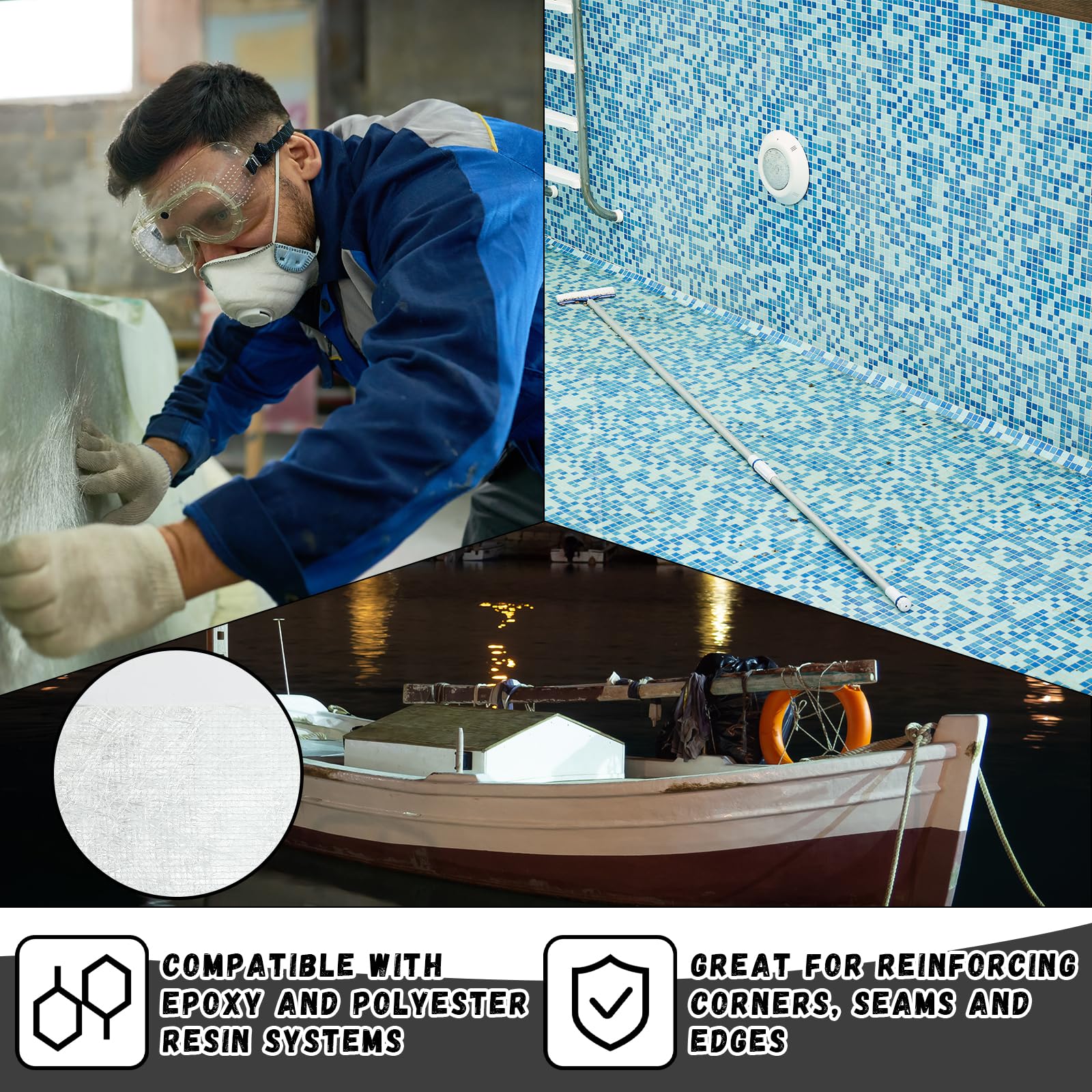 Wesnoy repair kit enables smooth finishing on curved surfaces.