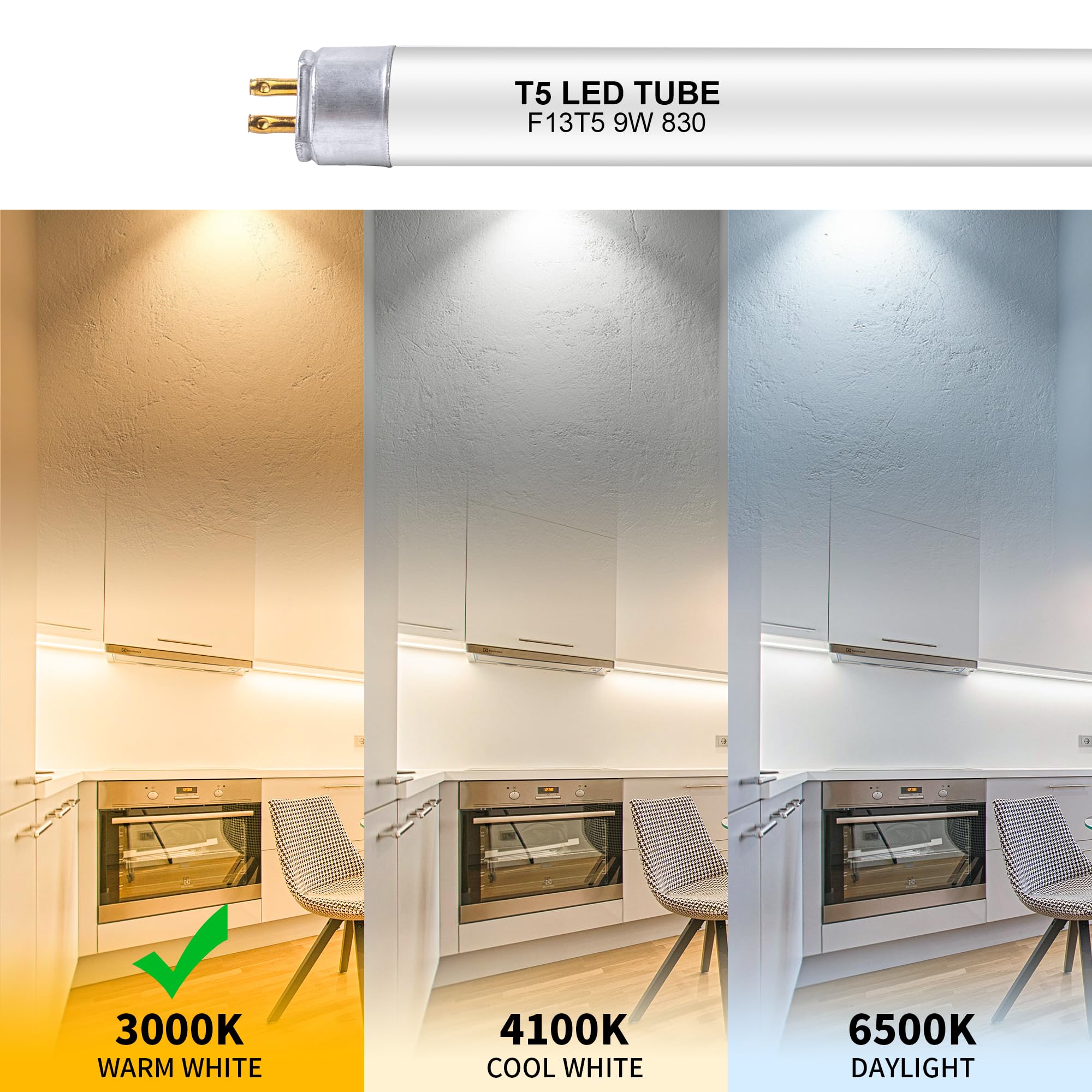 Wesome Lighting energy-saving 9W bulb with long 30,000-hour life.