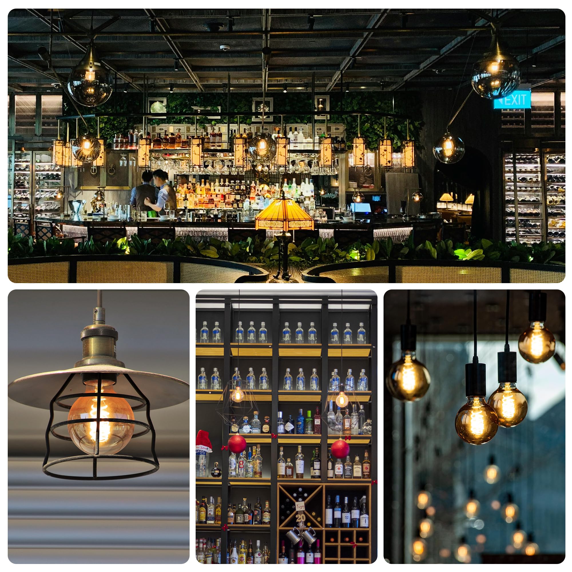 Wesome Lighting 4-pack display; easy replacement for multiple fixtures.
