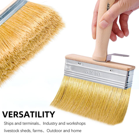 Wesquer deck stain brush detachable handle for extended reach