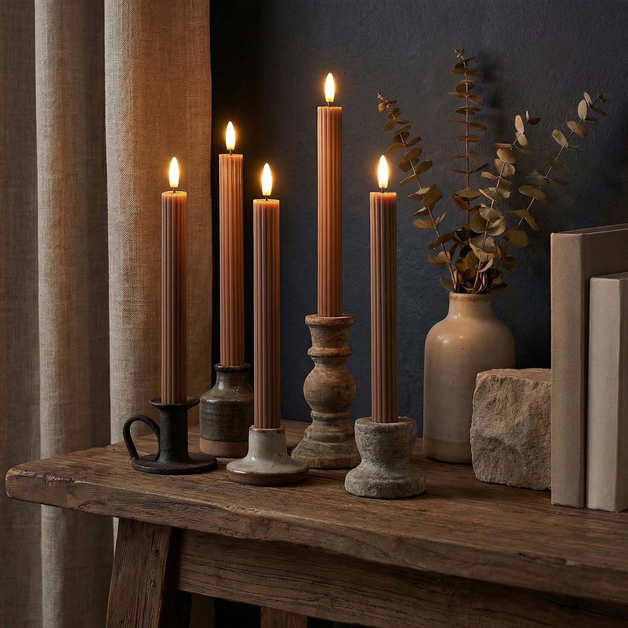 West Ivory wedding mantel decor candle for sophisticated events