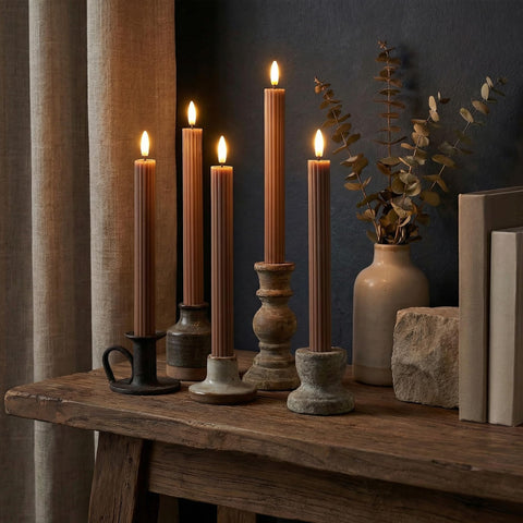 West Ivory wedding mantel decor candle for sophisticated events