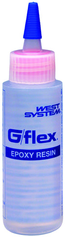 West System G/flex epoxy joined materials show a durable, water-resistant bond.