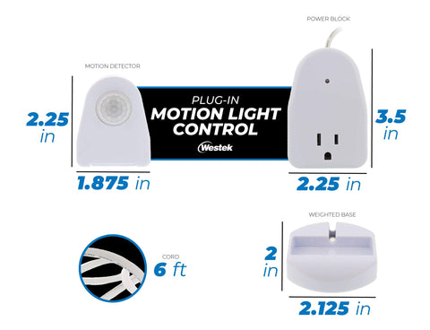 Plug-in installation requires no tools or wiring for Westek outlet.