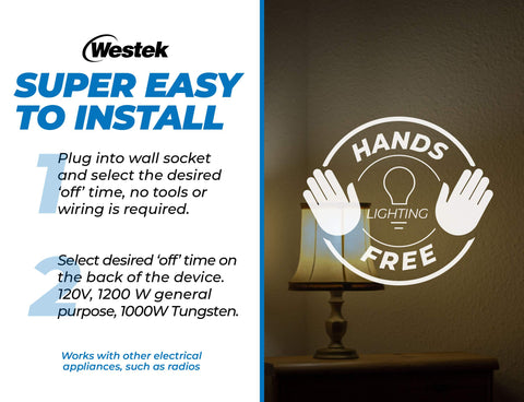 Ideal hallway with motion-activated lighting using Westek device.