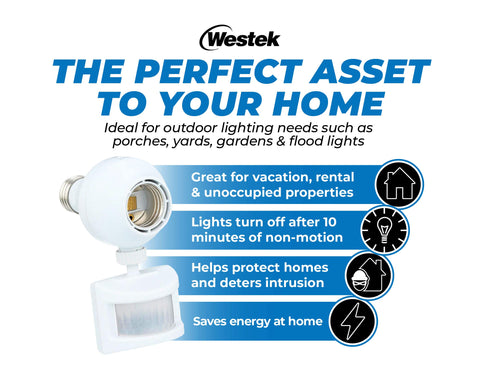 Westek OMLC3BC-4 180-degree sensing provides broad room coverage.