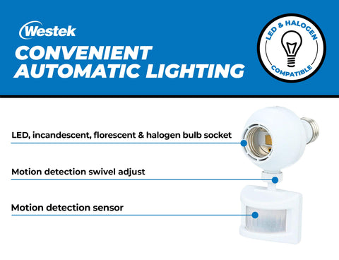 Westek OMLC3BC-4 automatic on/off for convenient evenings.