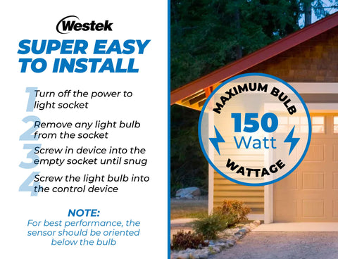 Westek OMLC3BC-4 bulb compatibility with LED, CFL, incandescent.