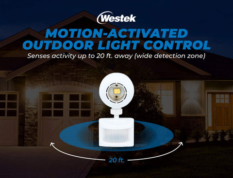 Westek OMLC3BC-4 20ft detection range ensures reliable lighting.