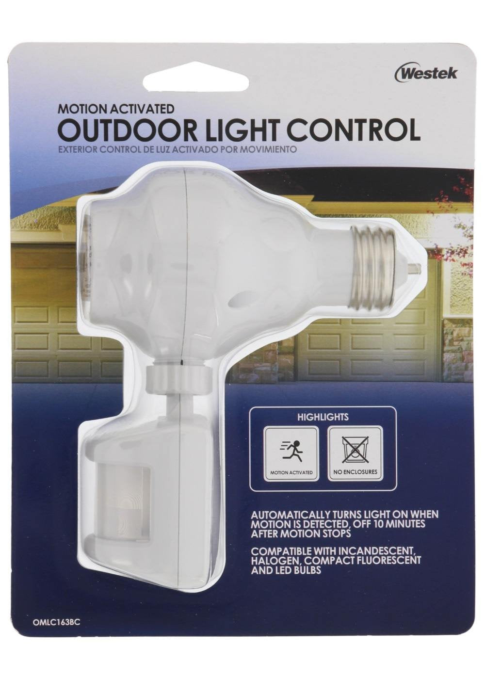 Westek OMLC3BC-4 white finish blends with decor.